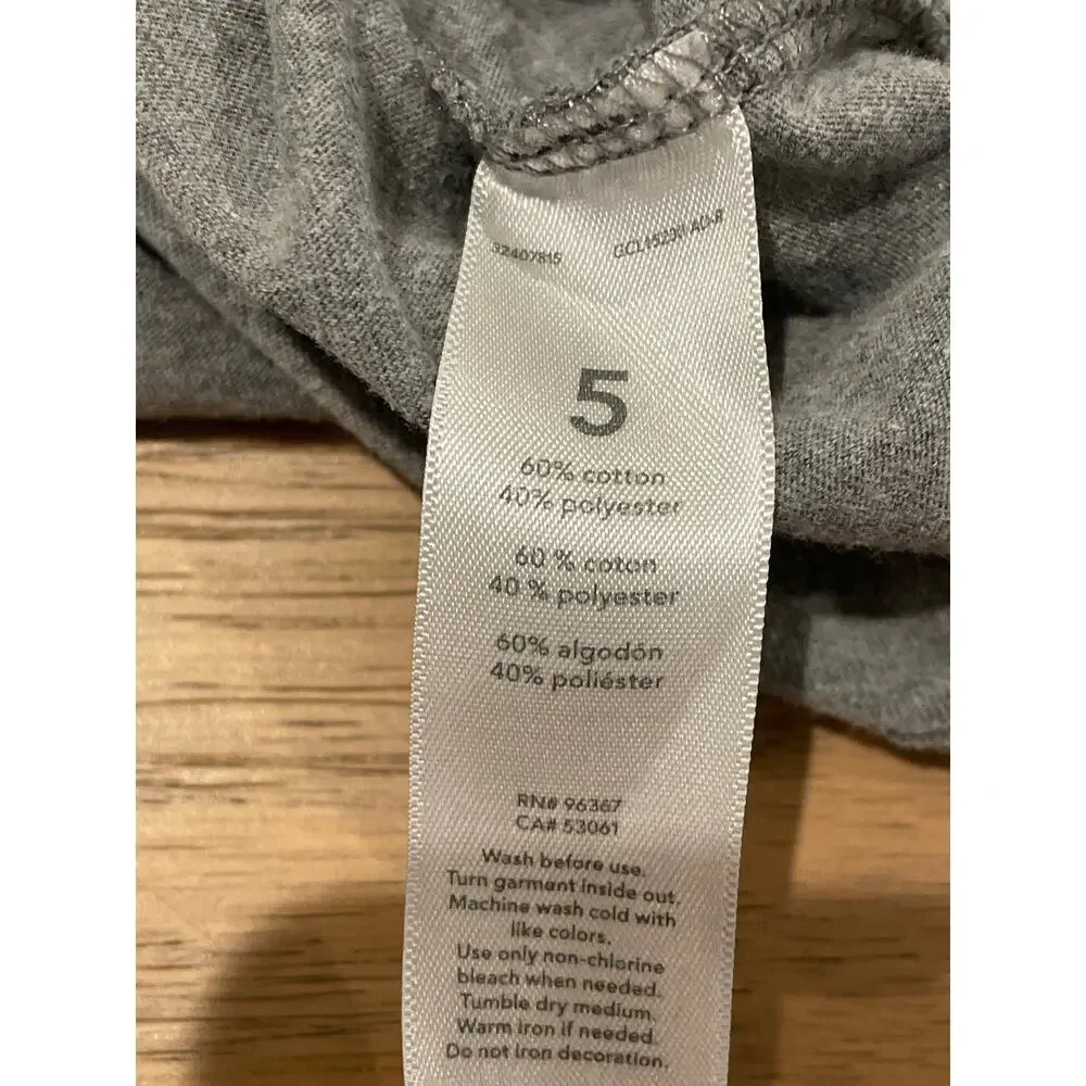 OshKosh B'gosh Wicked Smart Kid Long Sleeve Boys 5 Gray Cotton Blend
